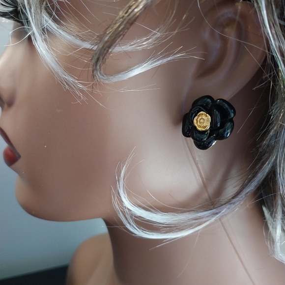 Sterling Silver Flower Earrings - Picture 4 of 15